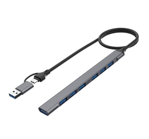 Onten UCA9702 2 In 1 7-port Portable Multifunctional USB HUB Docking Station
