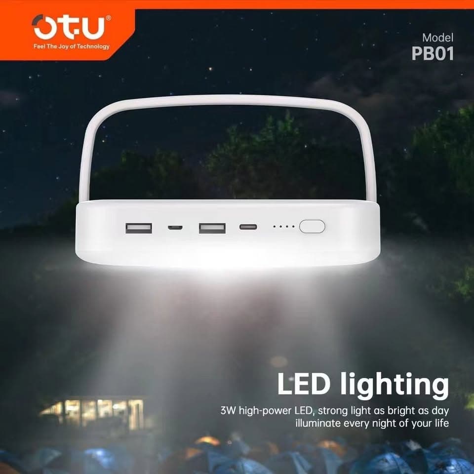 Otu Outdoor 2x USB 5V 2A Mobile Power Bank 10000mah with 3W Light