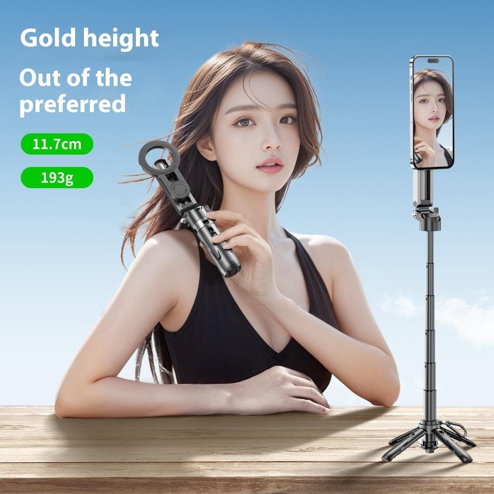 P15-C 2 In 1 Magnetic Selfie Stick Tripod with Telescopic Handle view 4