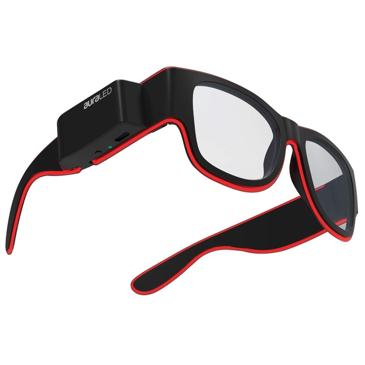 Party Glasses LED Frames Neon Red Light UP Party Glasses With Rechargeable And 3 Lighting Modes