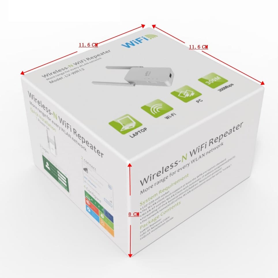 PIX LINK LV WR13 360° Full Coverage Wireless Repeater Range Extender Signal Booster view 5