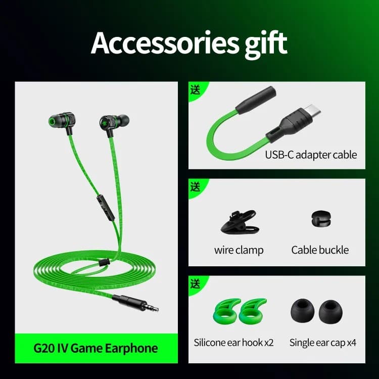 Plextone G20 Mark IV Metal Bass Magnetic Noise Cancelling Gaming Earphone Type C And 3.5MM view 3