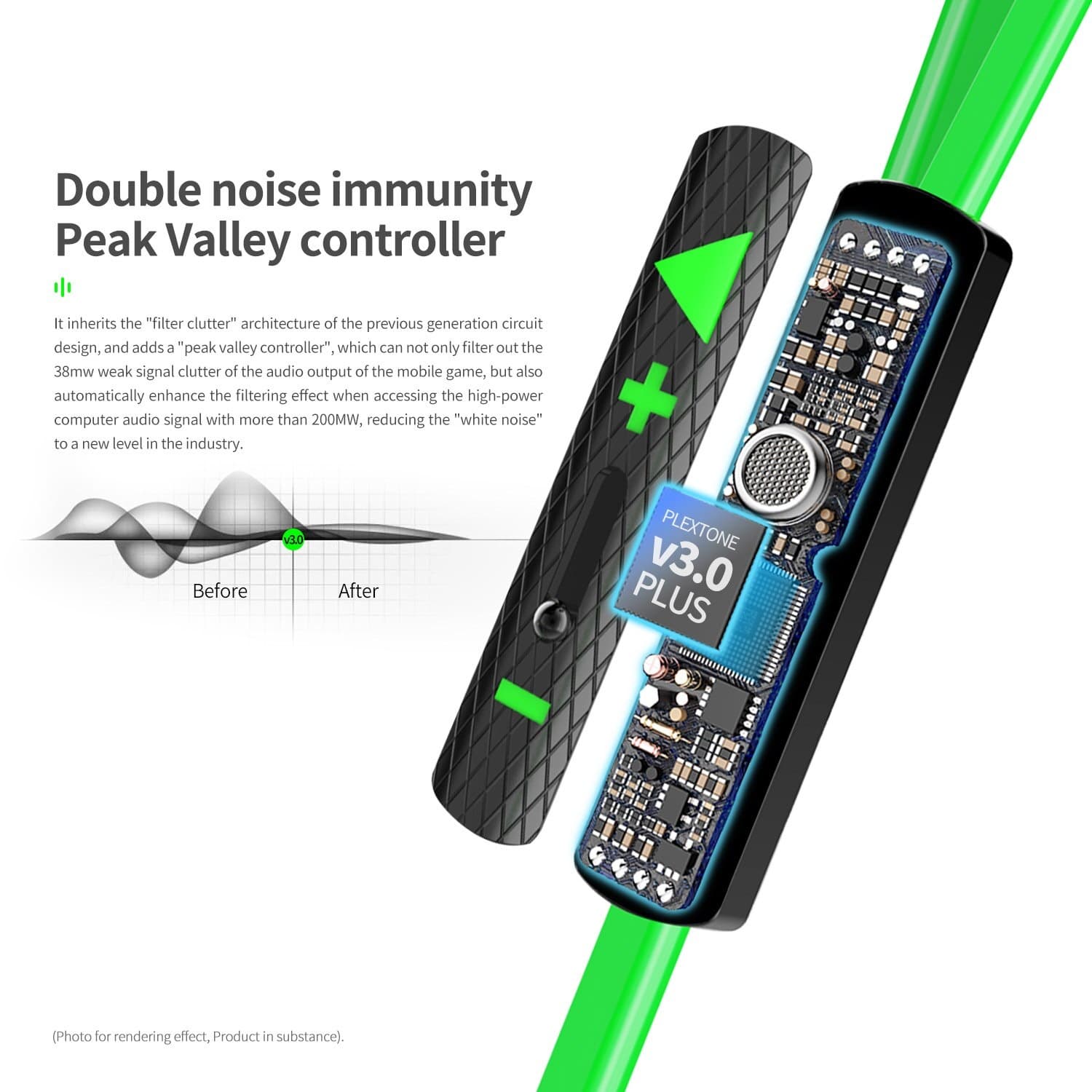 Plextone G23 Super Bass Dual Variable Sound Cell For Replace Gaming Earphone With Mic view 4
