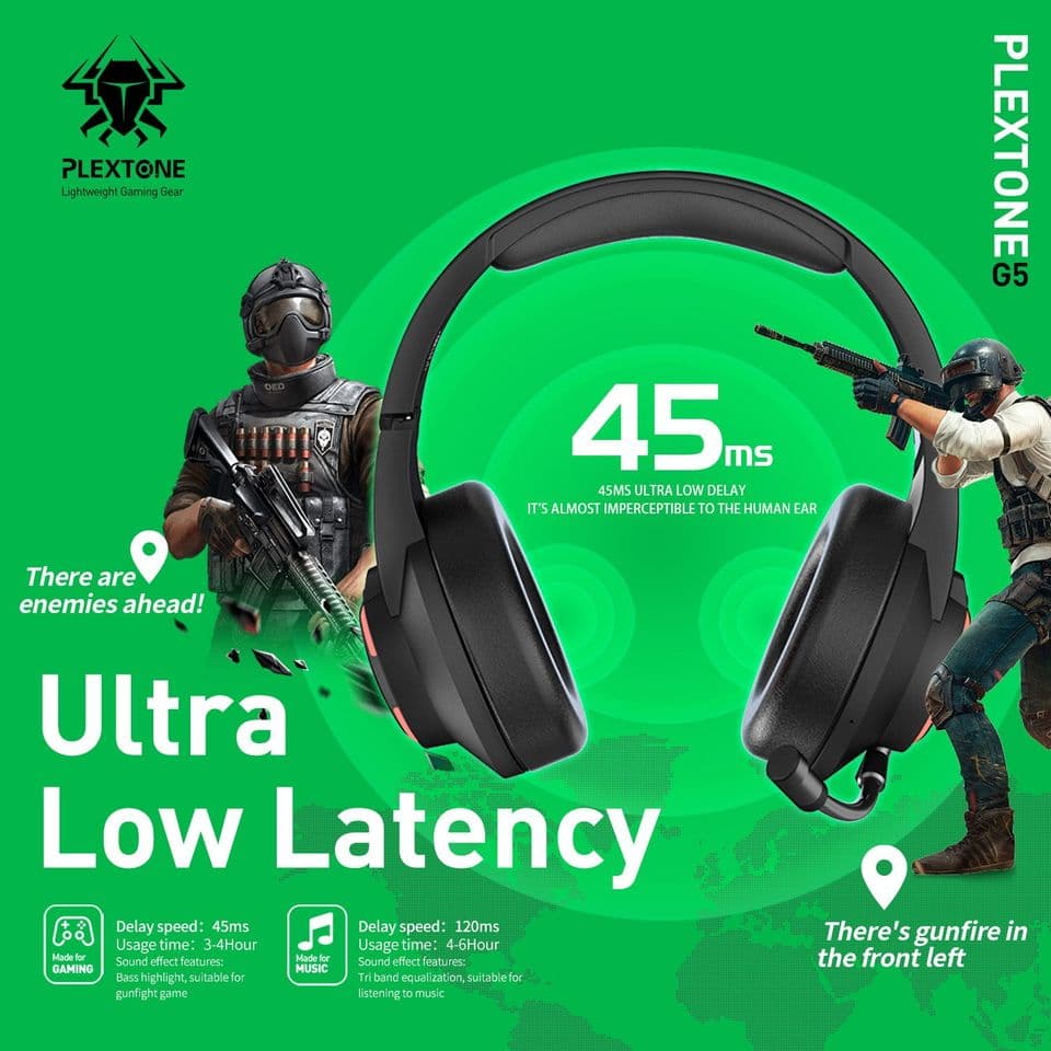 Plextone G5 Bluetooth Foldable Gaming Wireless Headset view 2