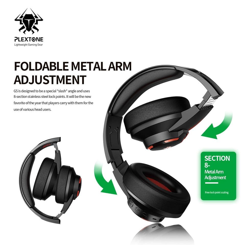 Plextone G5 Bluetooth Foldable Gaming Wireless Headset view 3