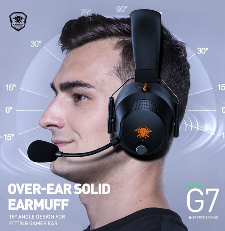 Plextone G7 RGB Chroma Wireless Bluetooth 5.1 Gaming Headset With ENC Detachable Mic view 4