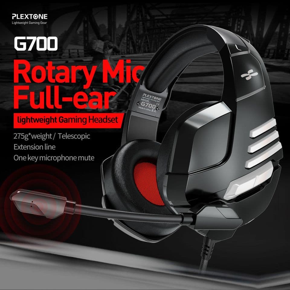 PLEXTONE G700 Gaming Headset Super Lightweight With Mic For Smartphone PC XBOX PS4 view 2