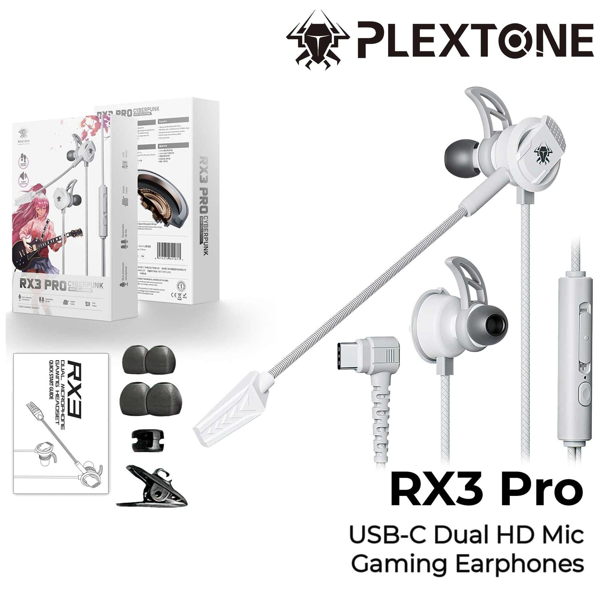 PLEXTONE RX3 Pro In-Ear Wired Gaming Earphones With Removable HD Microphone view 4