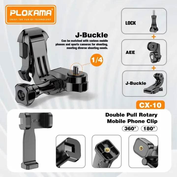 PLOKAMA CX10 Chest Strap Phone & Action Camera Mount 360° Adjustable view 2