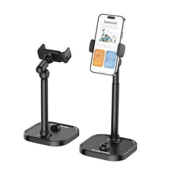 Plokama DT80 Desktop Phone Stand Adjustable 22-41cm 360° Rotation Stable Metal Base