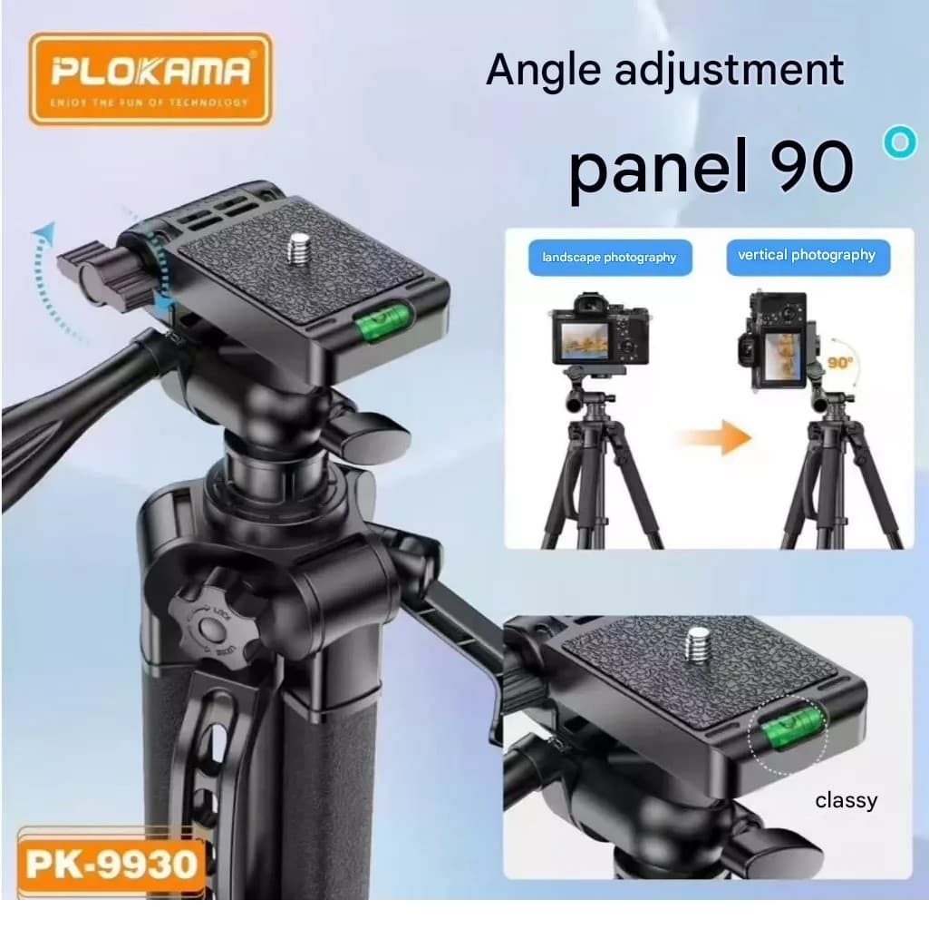 PLOKAMA PK 9930 1.5m Professional Tripod Stand For Cameras And Mobile Phones view 3