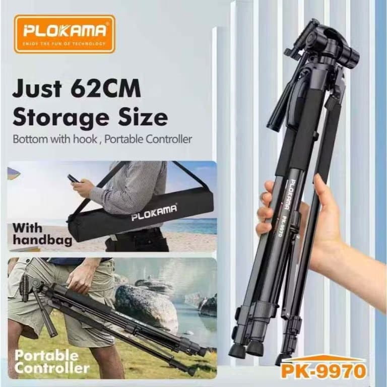 PLOKAMA PK 9970 Professional Tripod For DSLR Camera Mobile