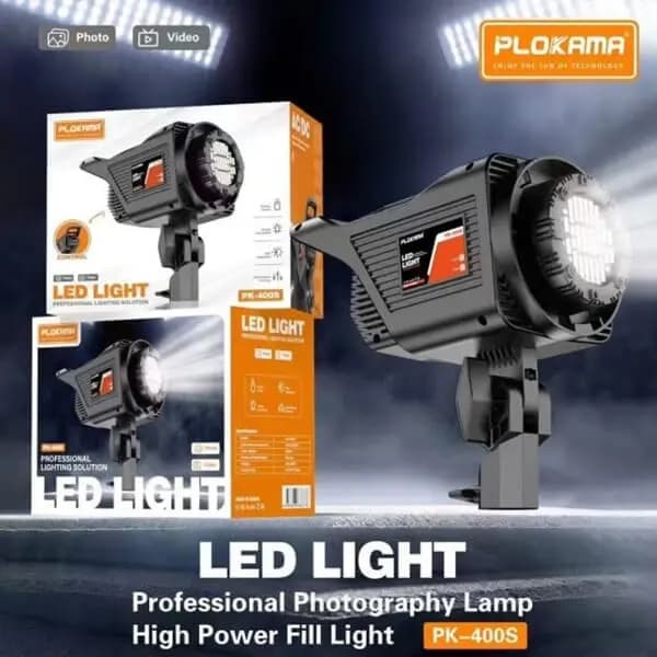Plokama PK400S Kit-B Professional Deep Octa Quick Folding Softbox LED Studio Lighting Kit With 2.8M Heavy Duty Stand view 2