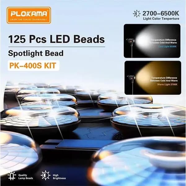 Plokama PK400S Kit-B Professional Deep Octa Quick Folding Softbox LED Studio Lighting Kit With 2.8M Heavy Duty Stand view 5