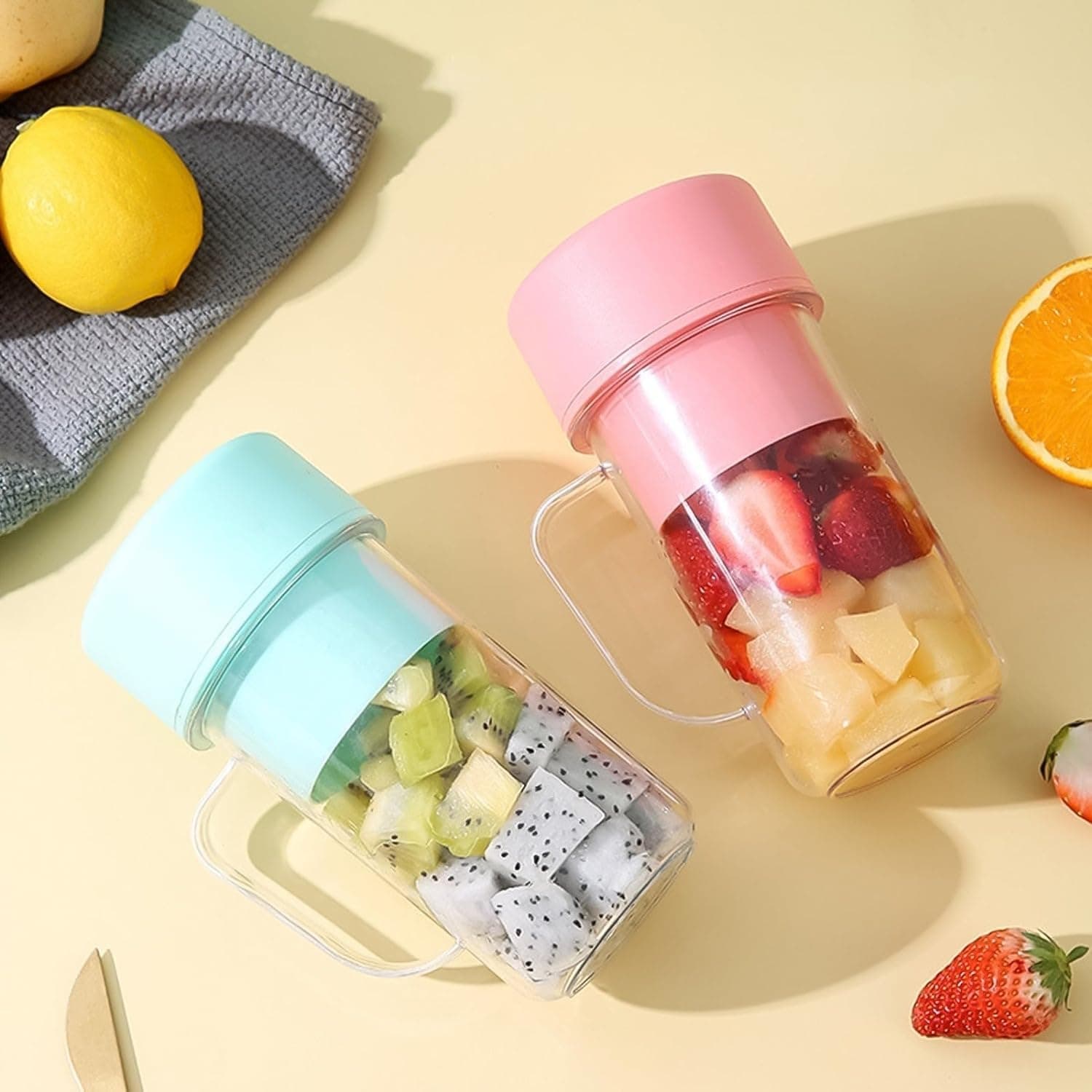 Portable Crusher Juicer With Handle & Straw USB Rechargeable 420 ML view 4