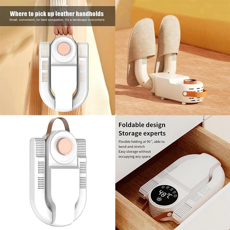 Portable Electric Shoe Dryer Telescopic Adjustable Quick Drying Deodorizing With Heat Blower Auto Off Timer view 2