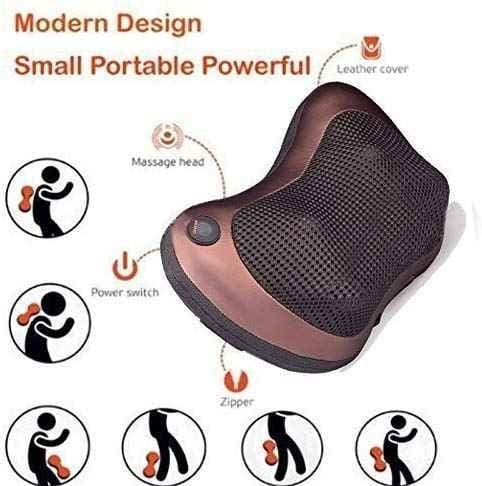 Portable Neck & Back Massager Pillow For Home, Office & Car Use view 3