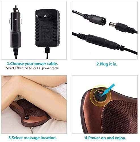 Portable Neck & Back Massager Pillow For Home, Office & Car Use view 5