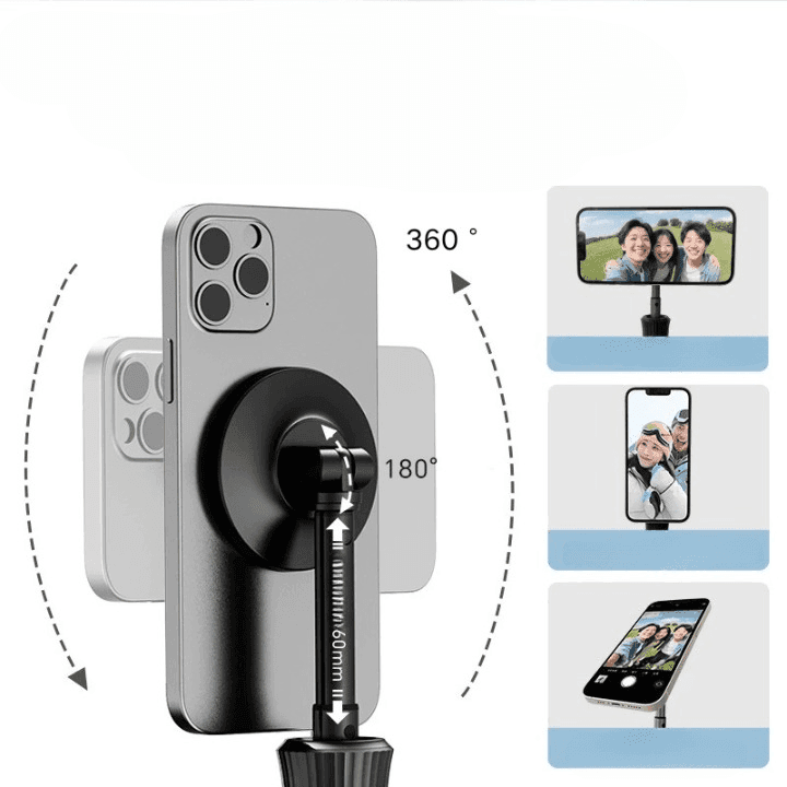 Portable Strong Magnetic Mobile Phone Holder Selfie Stick With Tripod view 4