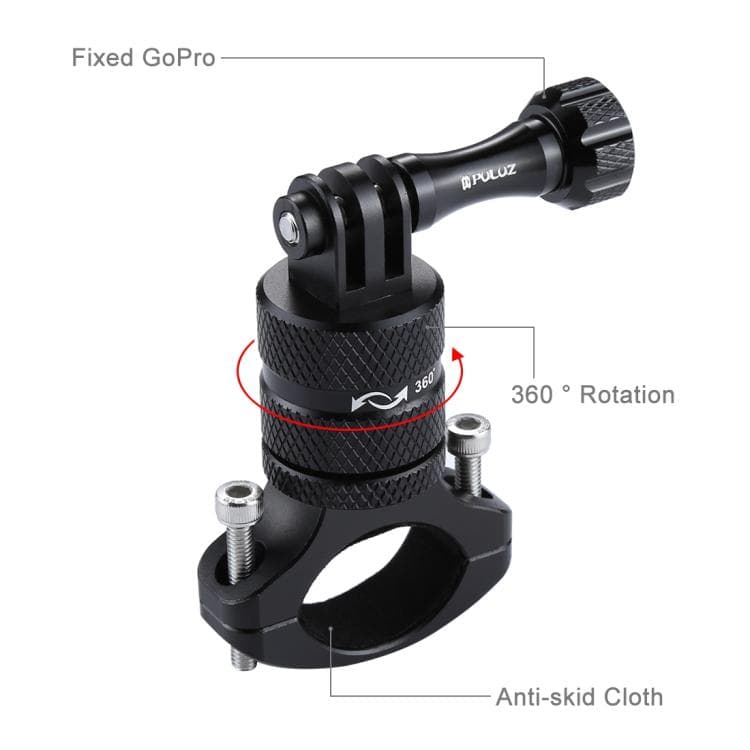 PULUZ PU223B 360° Bike Handlebar Mount Adapter With Screw For GoPro, Insta360, DJI & Action Cameras view 4