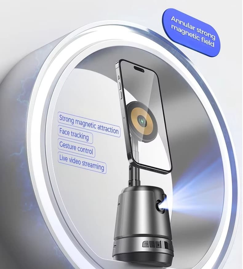 Q05 Smart Phone Magnetic Charging Gimbal Stabilizer 360° Rotation With AI Face Tracking view 5