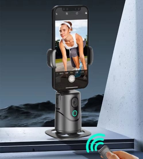 Q12 360 Degree Rotation Panoramic Face Tracking AI Intelligent Mobile Stand