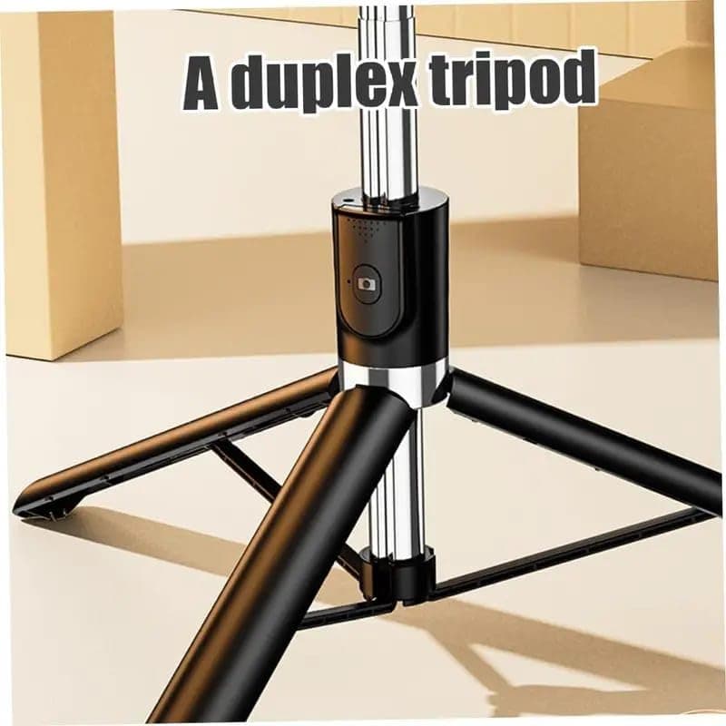 R1S L Selfie Stick Mini LED Fill Light Multifunction Tripod Selfie Stick view 2