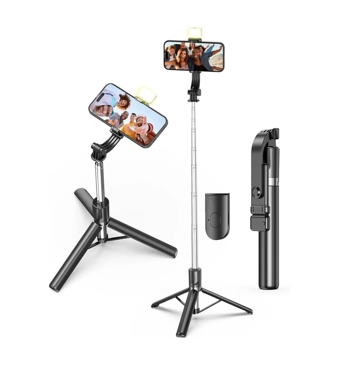 R1S L Selfie Stick Mini LED Fill Light Multifunction Tripod Selfie Stick