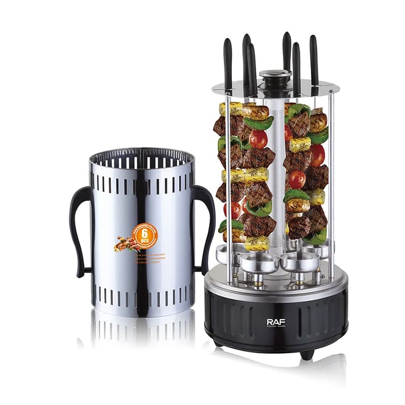 RAF R8612 1000W Multifunctional Electric Grill Vertical Portable Rotating Barbecue