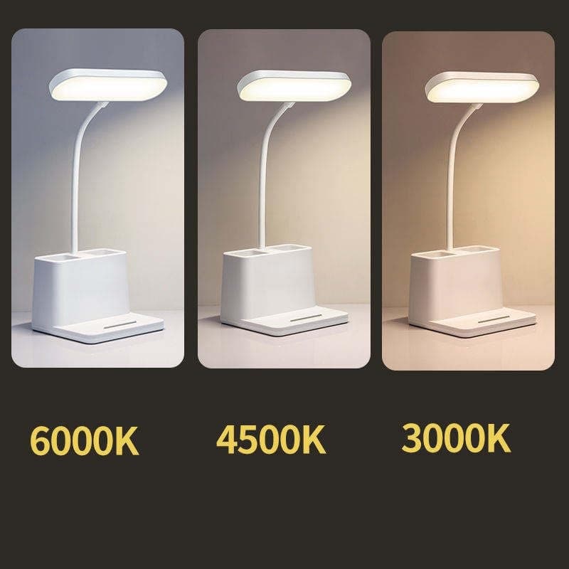 Rechargeable LED Study Lamp With Pen & Phone Holder – 3 Color Modes, Eye Care & Flexible view 4