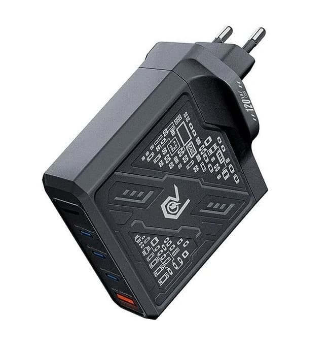 Remax RP U107 Mecha Warrior Series 120 W 1 USB + 3 Type-C Charger
