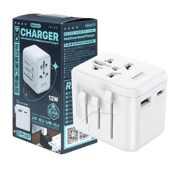 Remax RP U23 Astro Series 2.4A Universal Travel Adapter Charger 12W view 3