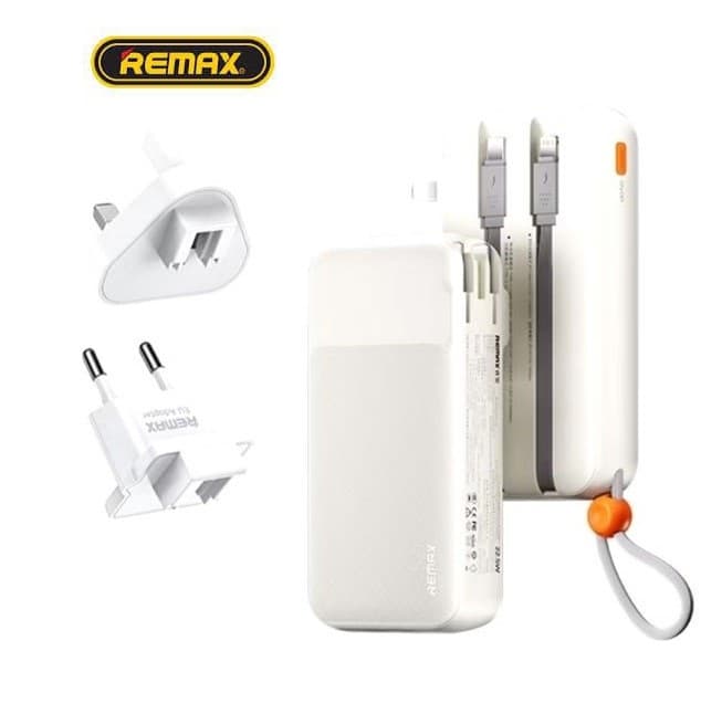 Remax RPP E5 Portable 10000mAh Powerbank With Charging Head Inbuilt Cables