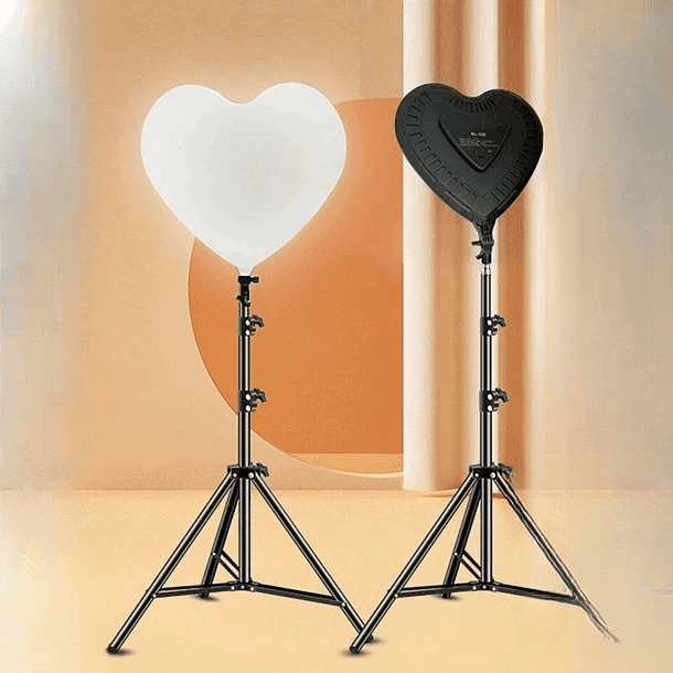 RL500 LED Heart Shape Ring Light 3 Color Modes, Dimmable