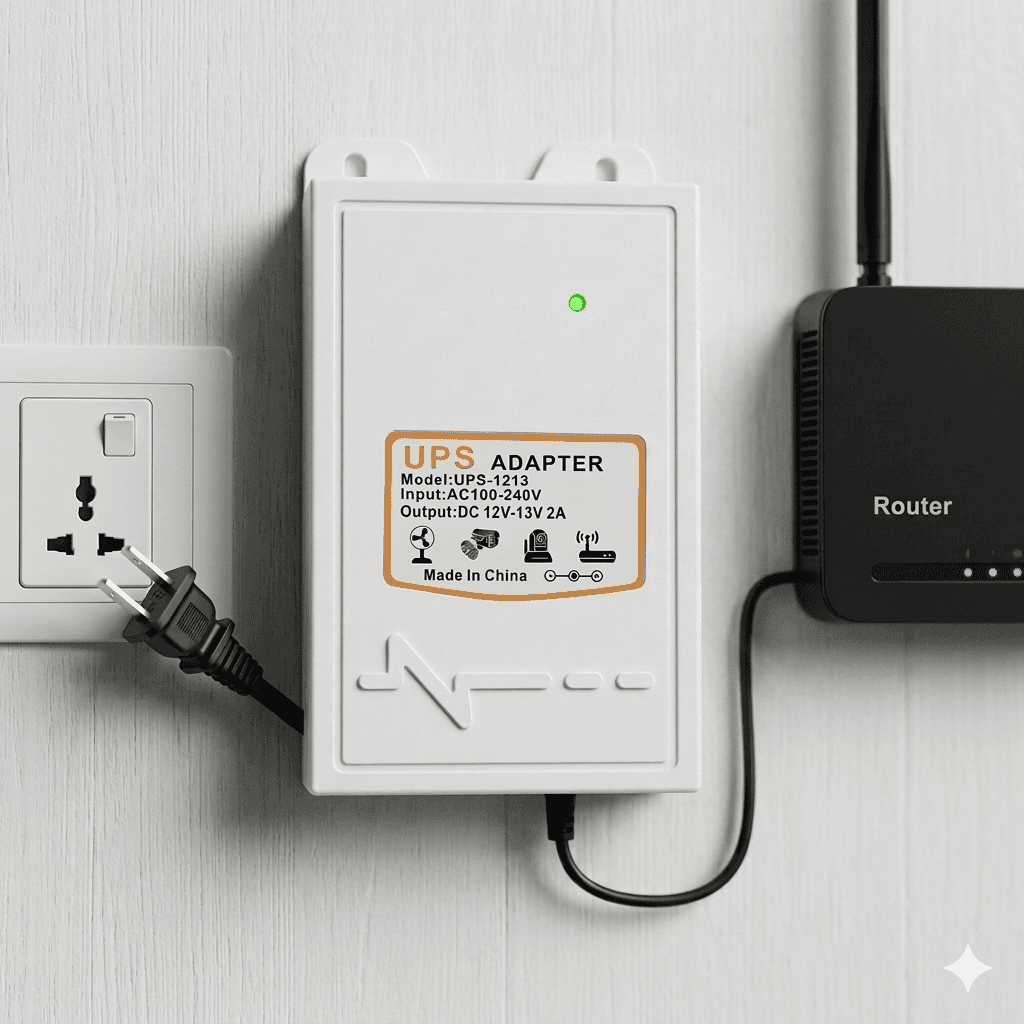 Router Backup UPS 2-3 Hours Backup 12 Volt 2A MAX Power Supply 2.5A Output DC