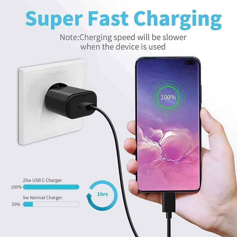 Samsung 25 Watt Charger Adapter With Type C Cable view 2