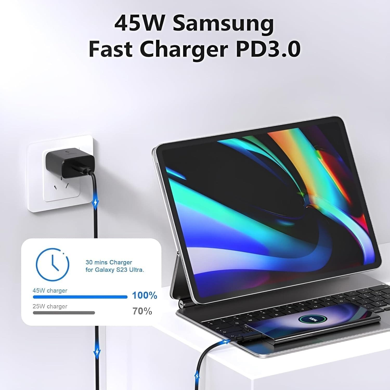 Samsung 45 Watt Fast Charger Adapter With Cable view 3