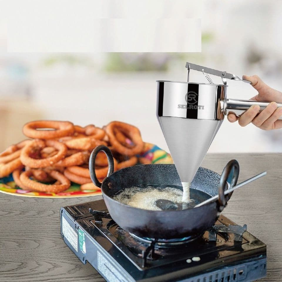 Selroti Maker Stainless Steel Selroti Batter Dispenser With Stand