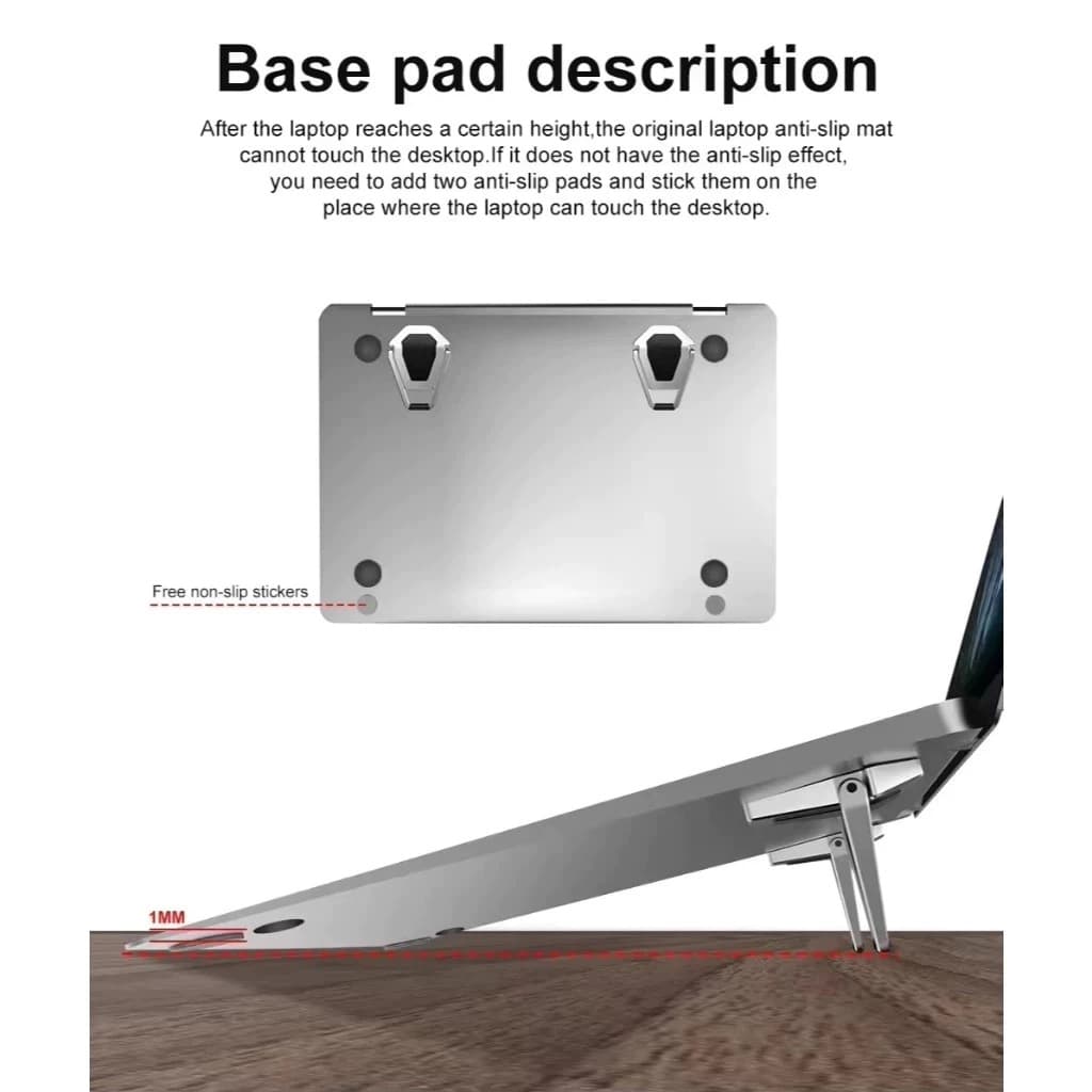 SG004 Metal Portable Laptop Stand Mini Notebook Riser & Heat Dissipation Holder view 3