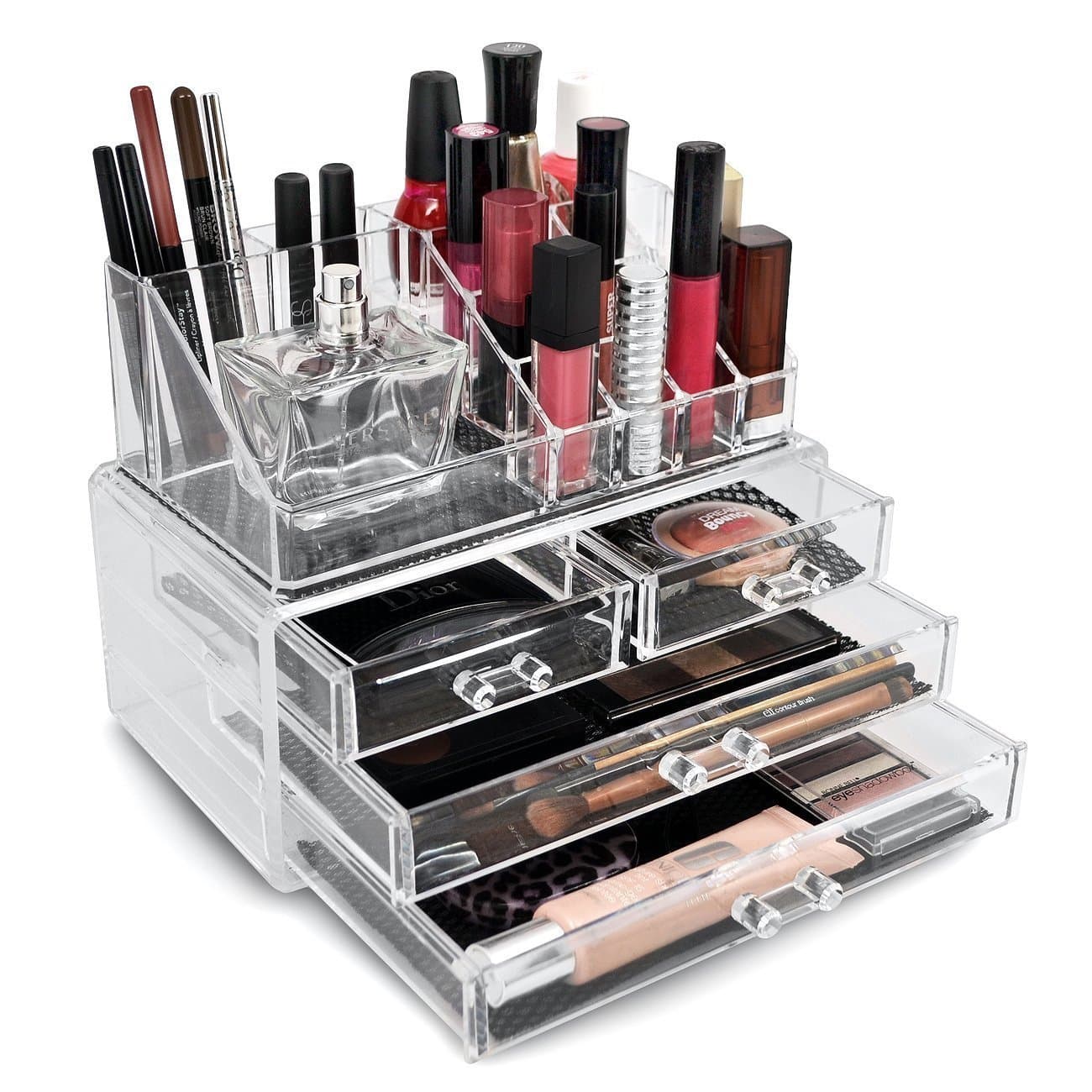 Shag Cosmetic Organizer Makeup Storage Box Lipstick Holder Stand