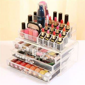 Shag Cosmetic Organizer Makeup Storage Box Lipstick Holder Stand view 2