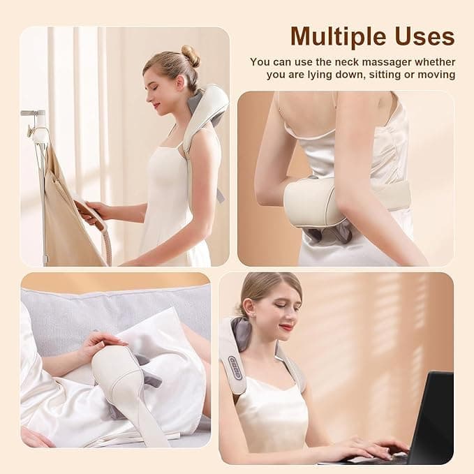Shiatsu Heat Electric Rechargeable Neck & Shoulder Massager view 3