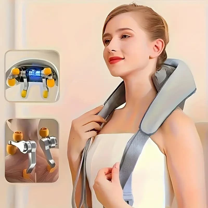 Shiatsu Heat Electric Rechargeable Neck & Shoulder Massager view 2