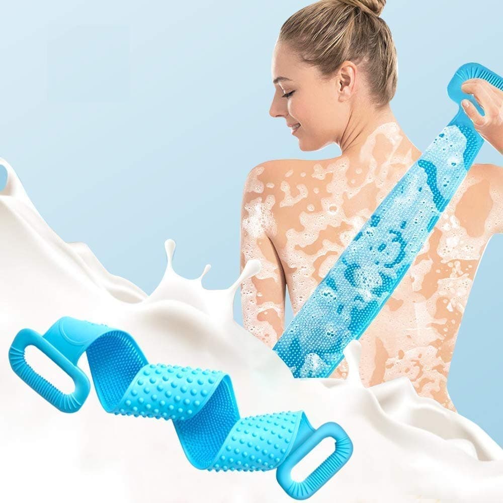 Silica Gel Bath Body Back Scrubber Deep Cleaning Massage Exfoliator