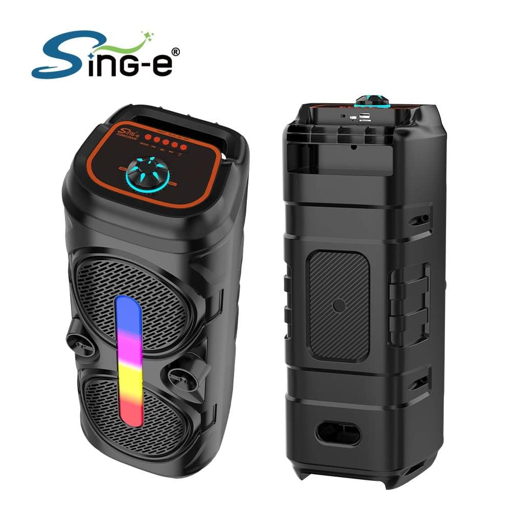 Sing-e ZQS6239XW 20W Portable Wireless Speaker Dith Dual 6.5″ Drivers & Wireless Microphone