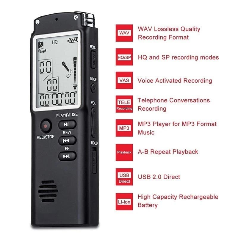 SK301 16 GB Voice Recorder USB Device With Microphone Mp3 Player Digital Dictaphone