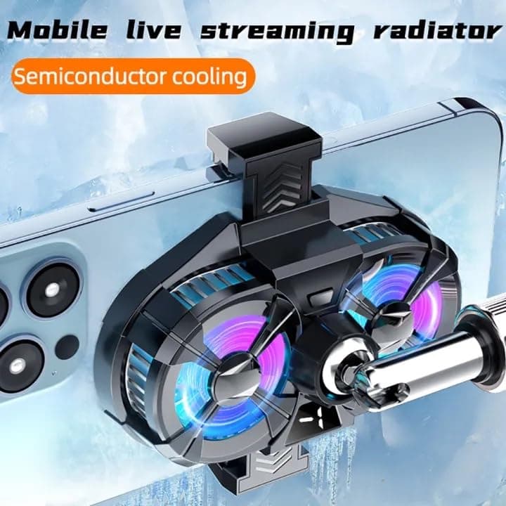SL07 Digital Tempereture Display Dual Cooling Fan Cell Phone Radiator Mobile Phone Cooler view 2