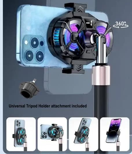 SL07 Digital Tempereture Display Dual Cooling Fan Cell Phone Radiator Mobile Phone Cooler view 3