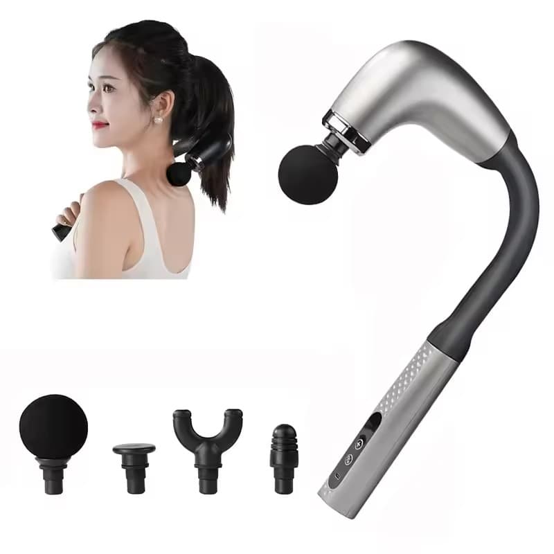 Smart Curved Hook Rechargeable Massage Gun