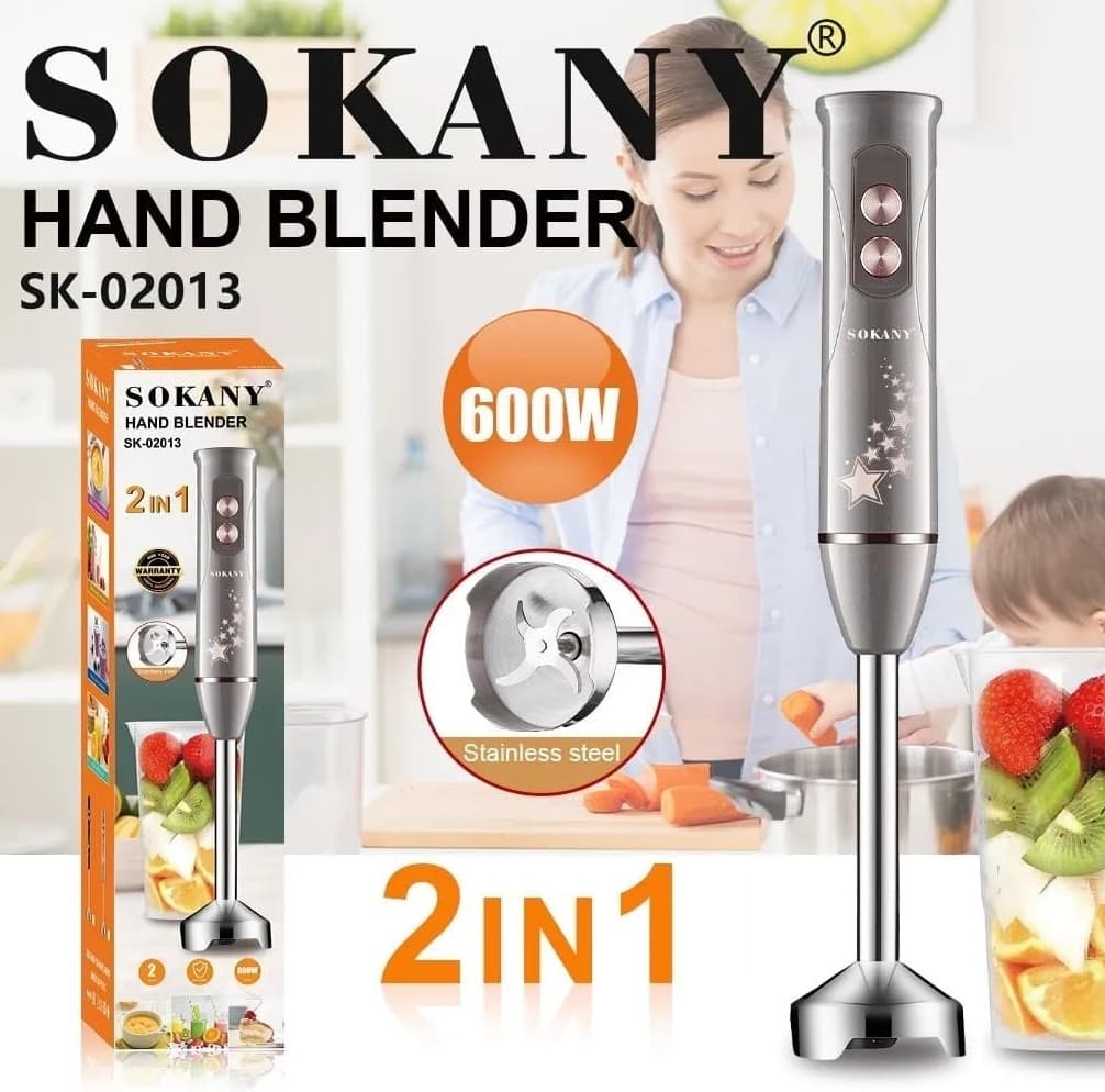 SOKANY SK 02013 Hand Blender – 2-in-1 Electric Handheld Blender With Stainless Steel Blades view 3